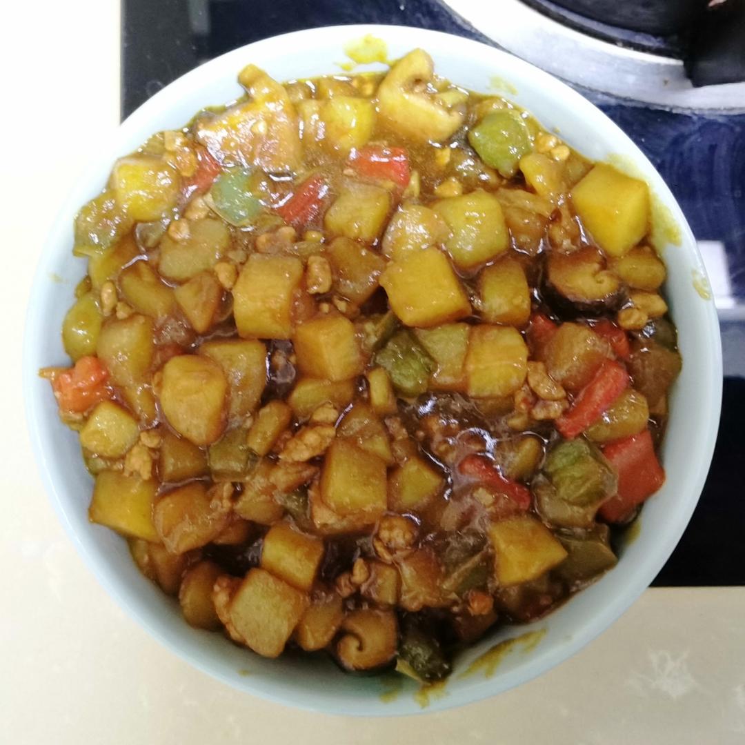 ㊙️香菇土豆肉沫拌饭❗️比外卖还好吃