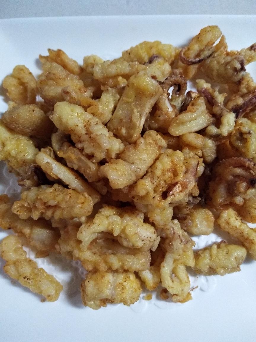 外酥里嫩的椒盐鱿鱼的做法