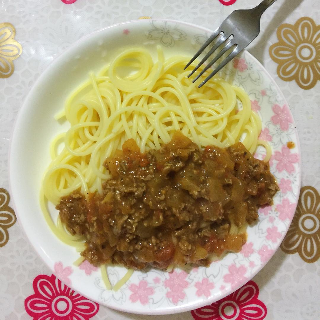 （完胜必胜客的）番茄肉酱意大利面～