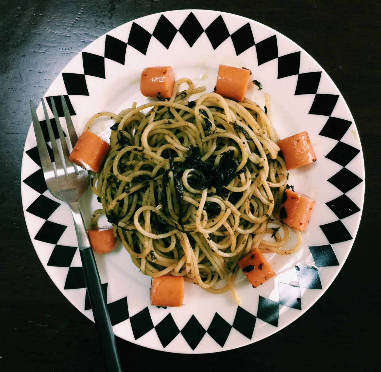 可能是最好吃系列--橄榄菜培根意面