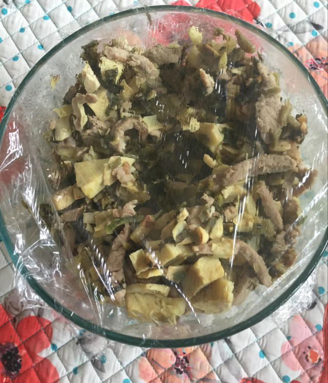 雪菜冬笋炒肉丝