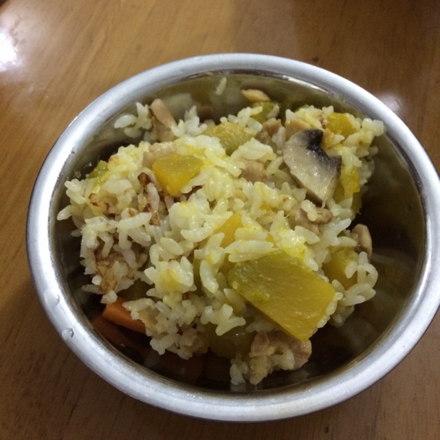 南瓜鸡肉饭