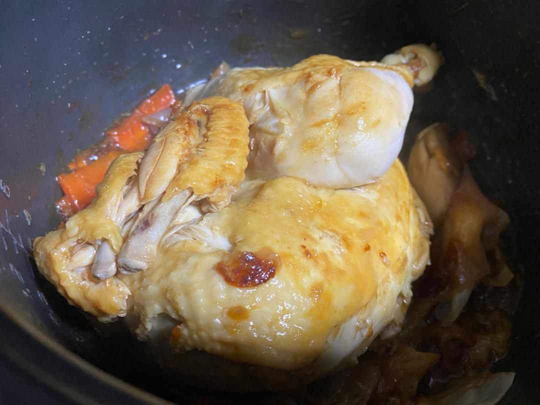 懒人食谱——电饭锅焗鸡（无油无水）