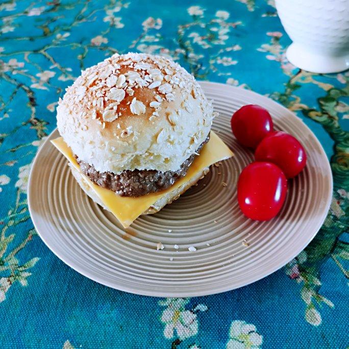 🍔低卡全麦汉堡胚｜低糖低油｜超柔软｜一次发酵｜省时省力