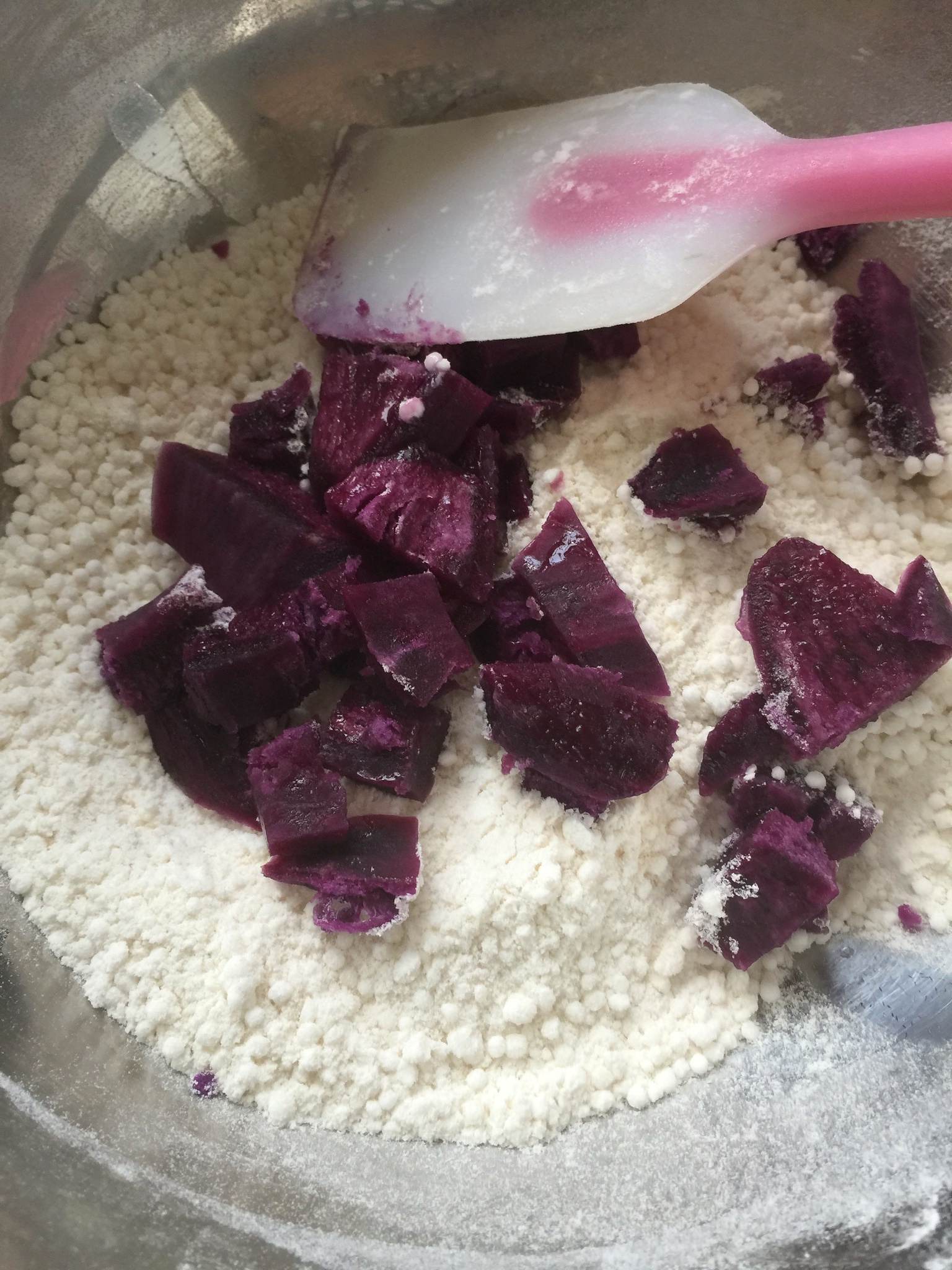 紫薯西米发糕的做法 步骤2