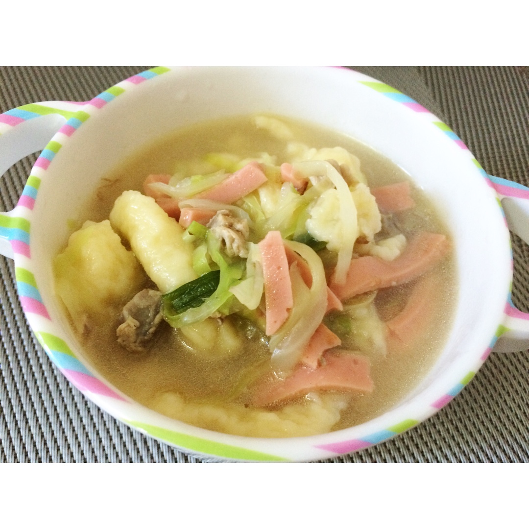 蔬菜鸡蛋面疙瘩
