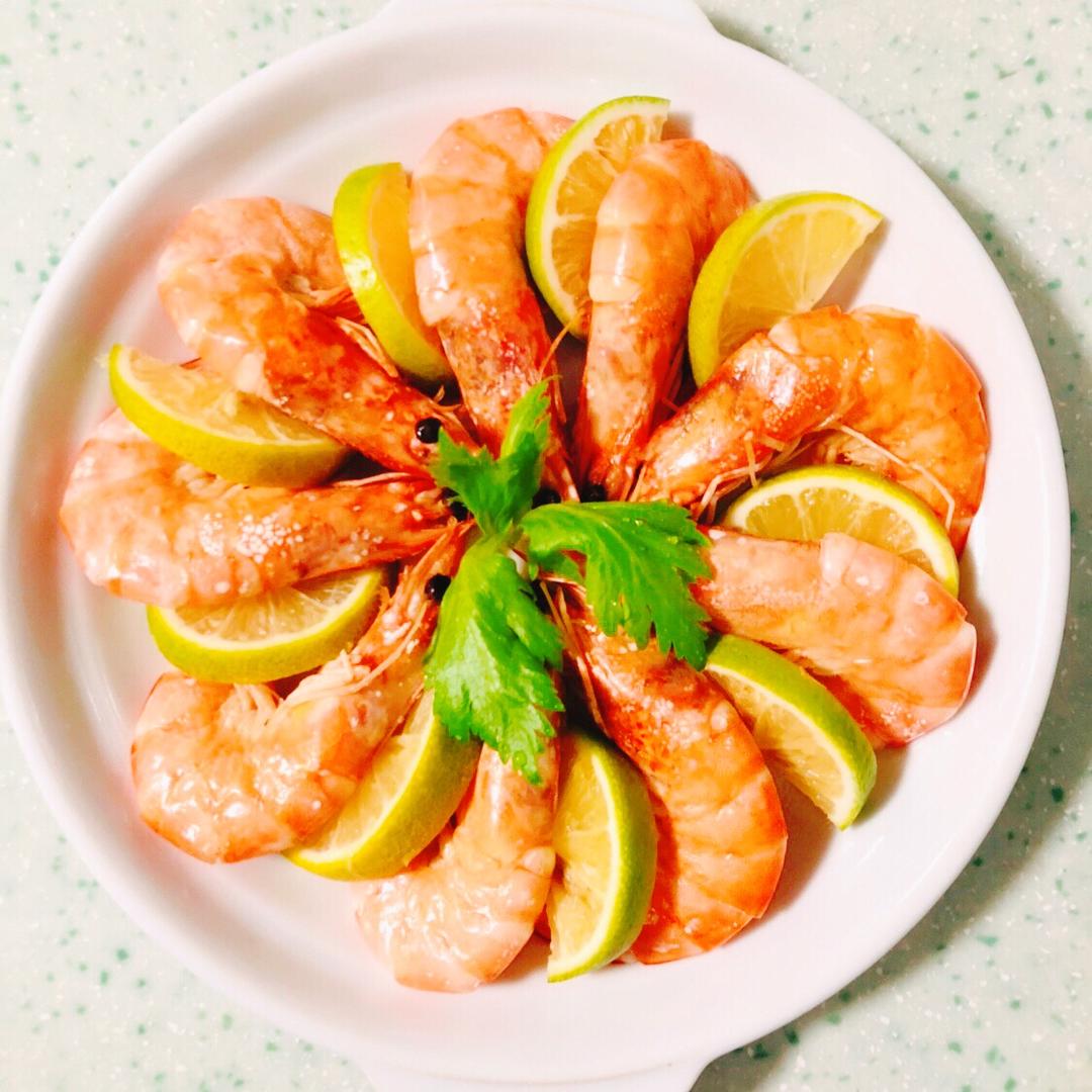柠檬蒸对虾