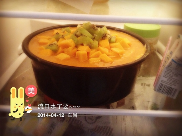料超足的芒果慕斯蛋糕
