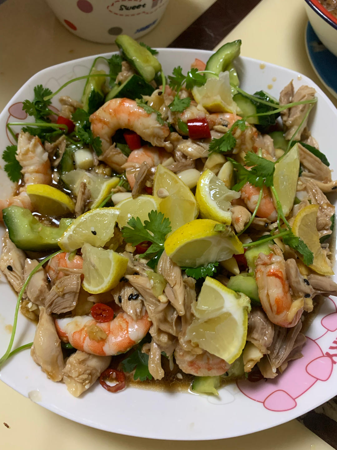 酸辣开胃柠檬手撕鸡丝，春夏开胃凉拌菜！