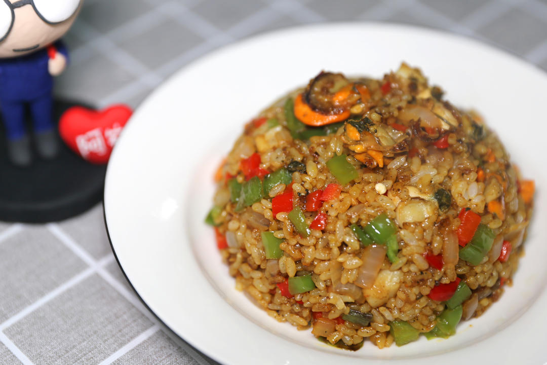 宅男家常饭：扇贝炒饭