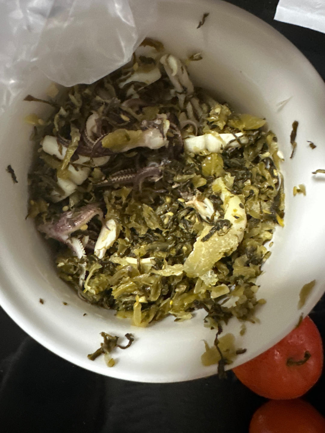 鱿鱼炒咸菜