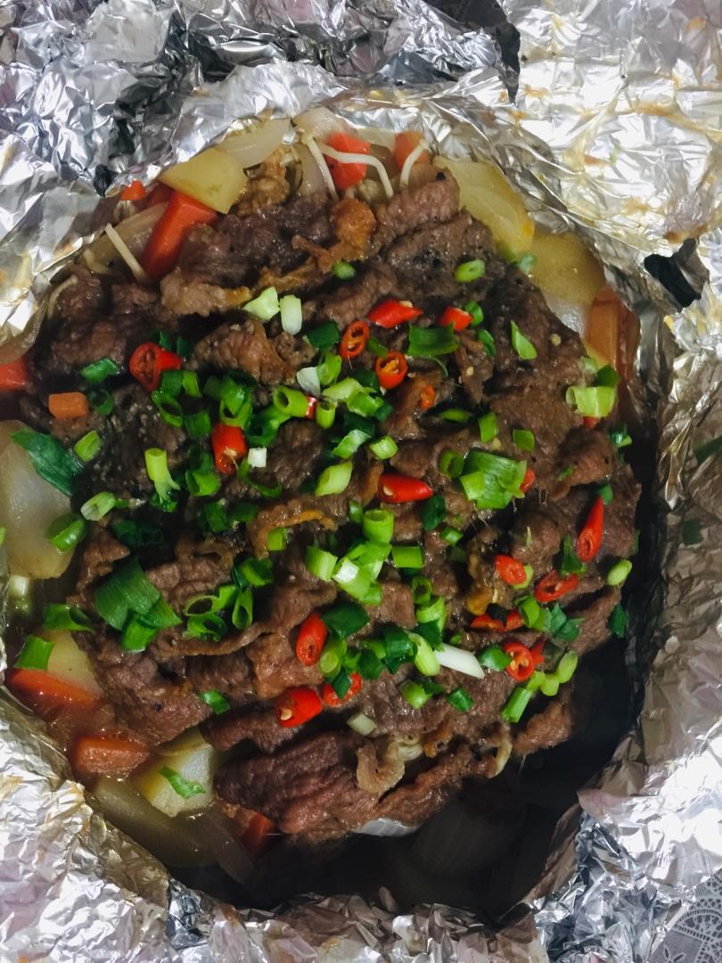 平底锅锡纸牛肉（超快手）