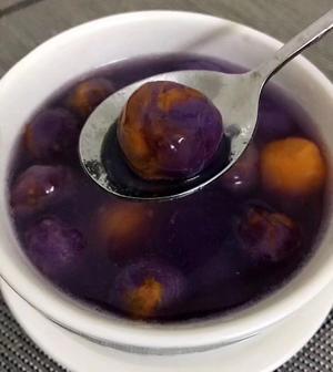 紫薯玛瑙小汤圆的做法 步骤6