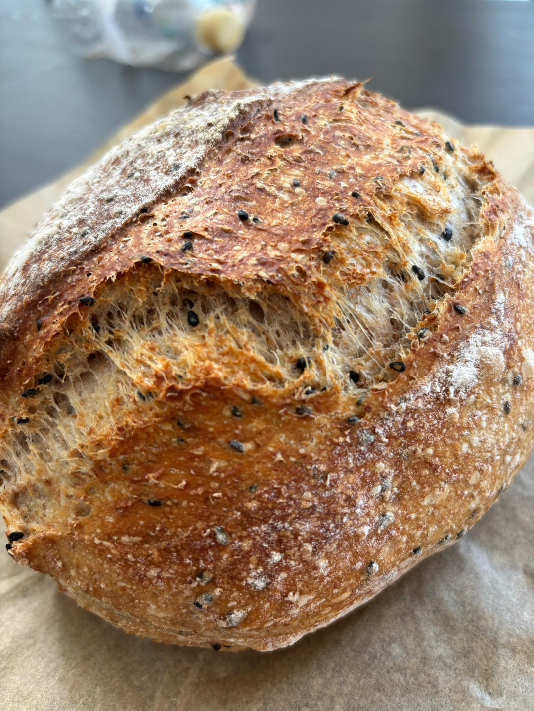 黑芝麻欧包｜无油无糖