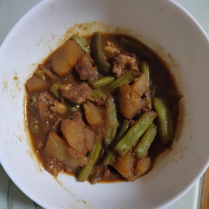 土豆炖豆角