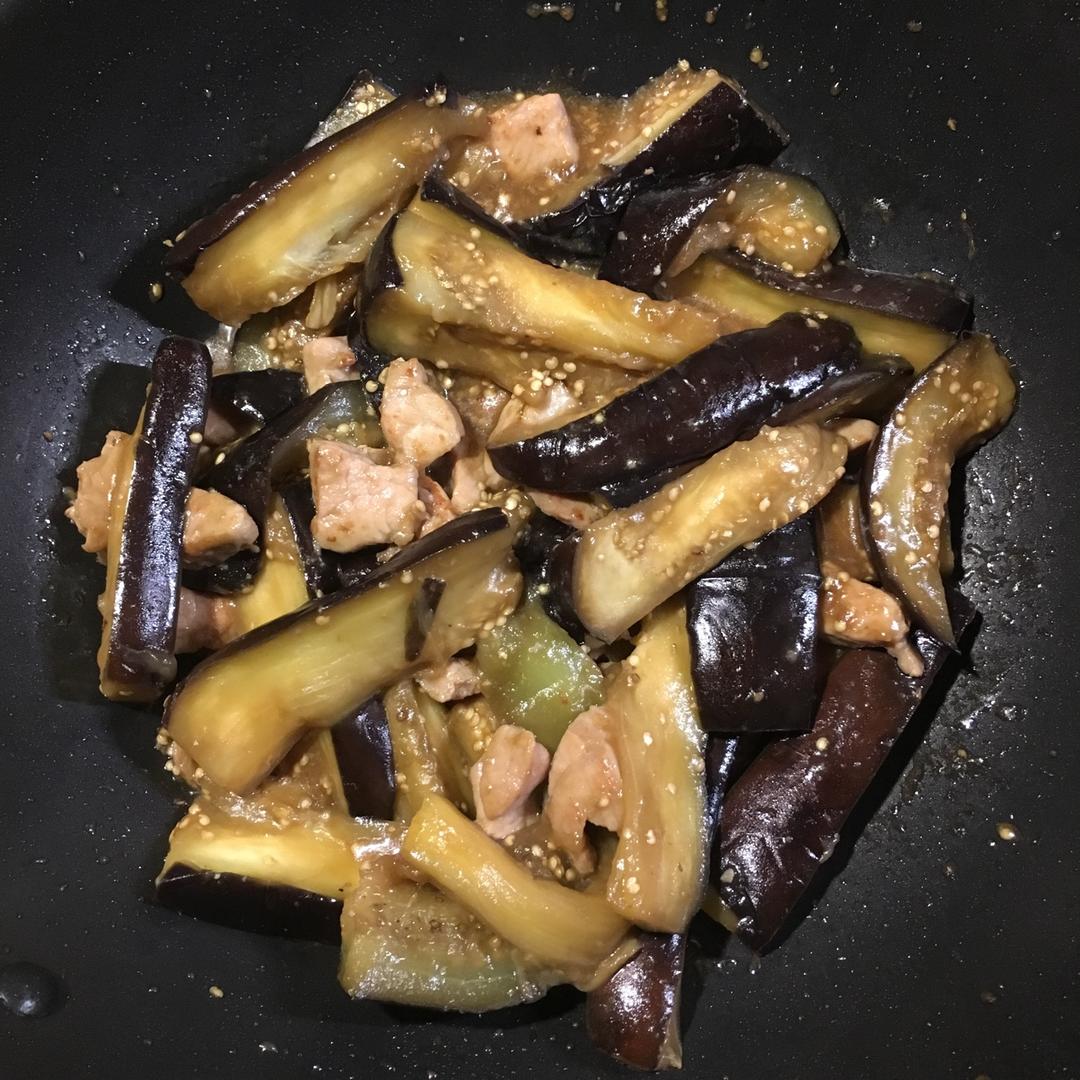 肉炒茄子丝