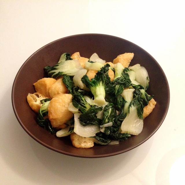油豆腐炒小白菜