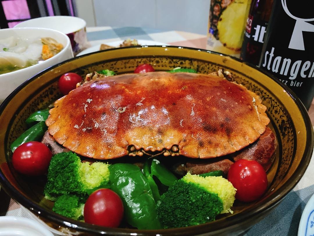 最美年夜饭—清蒸大面包蟹🦀️（红红火火过大年）
