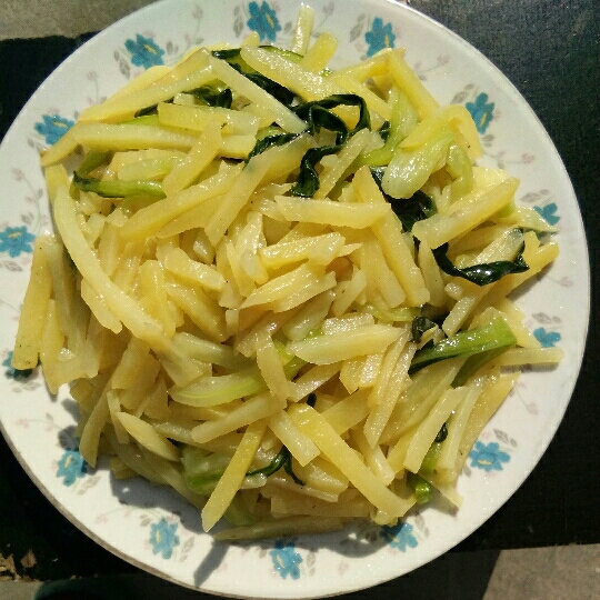 青菜炒土豆