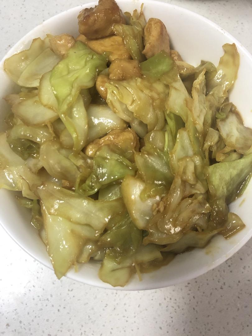 烧汁鸡胸圆白菜