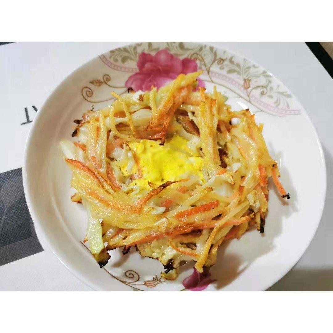 土豆丝鸡蛋饼