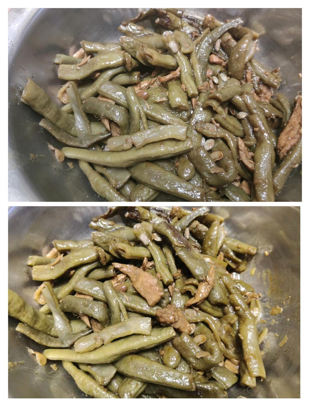 东北豆角炖肉片