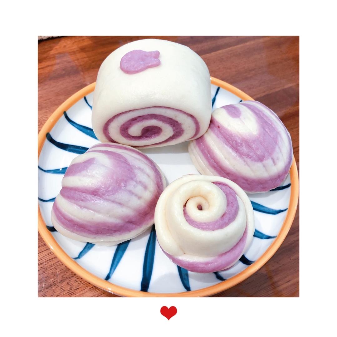 太斑斓贝壳豆沙包