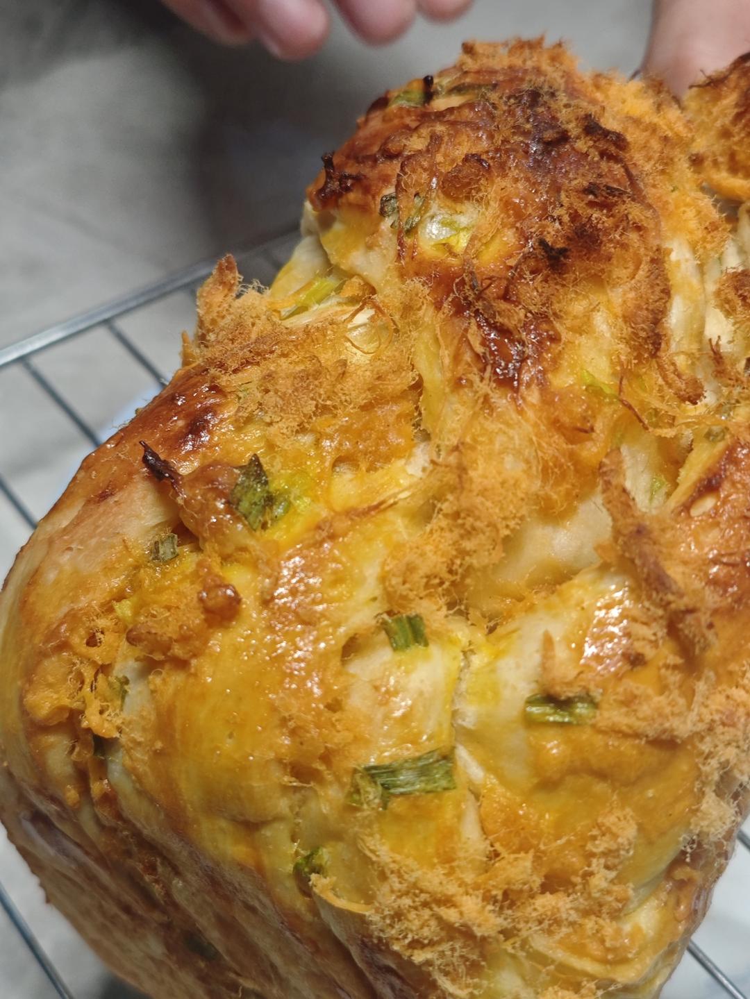 香葱肉松手撕吐司