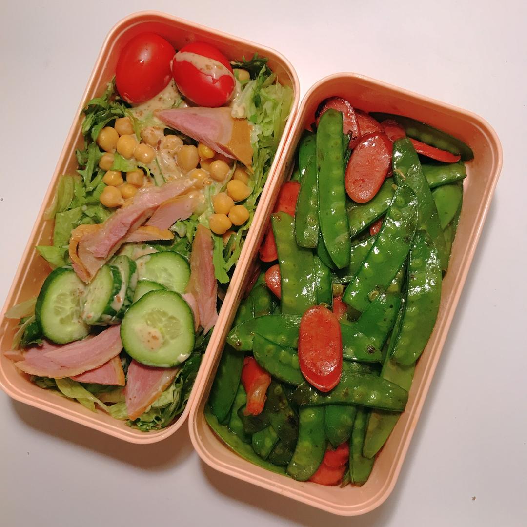 腊肠炒荷兰豆