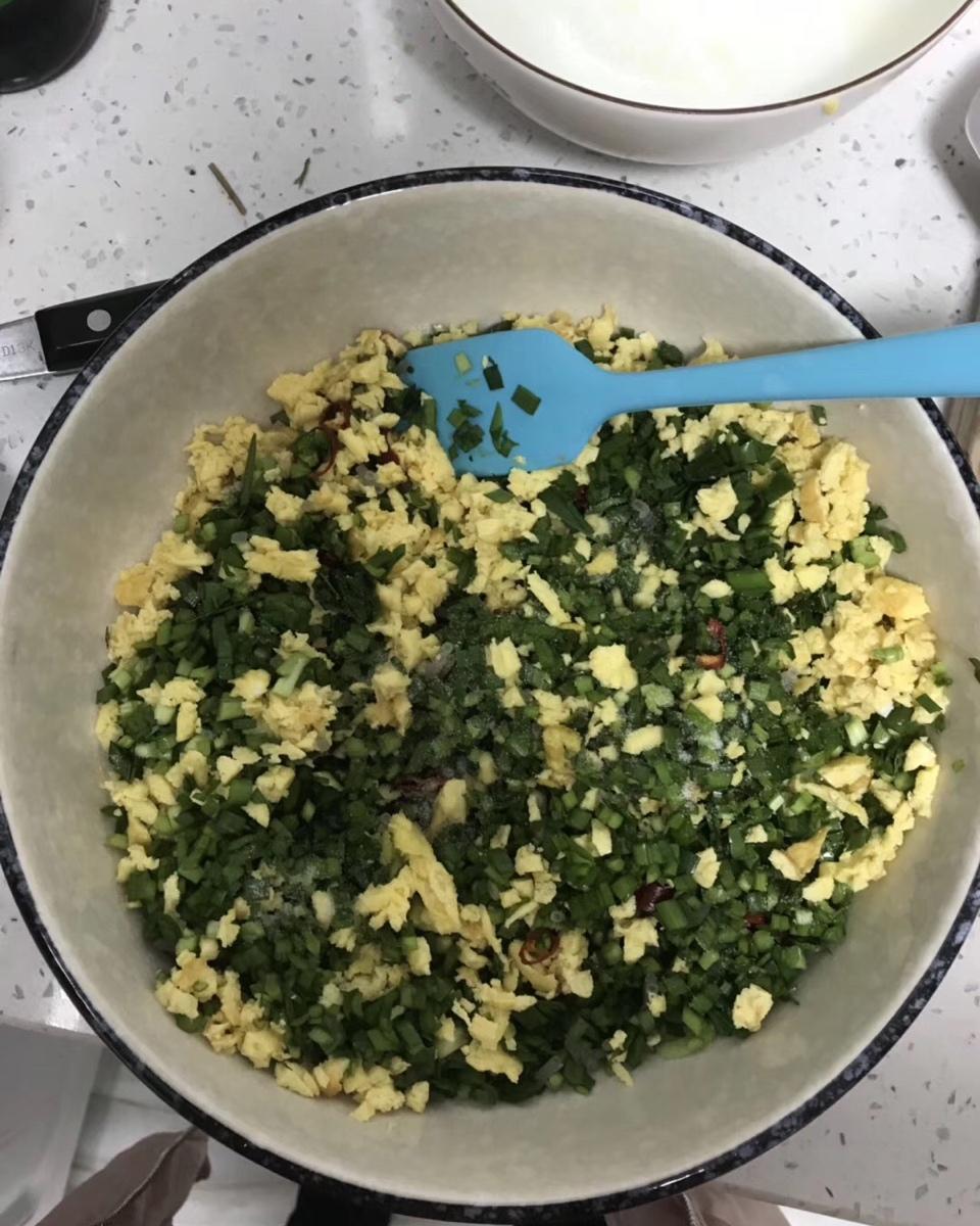 薄皮韭菜饼