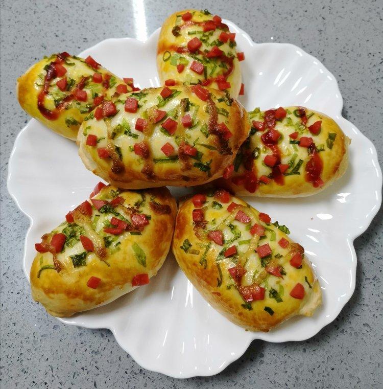 香葱火腿肉松面包