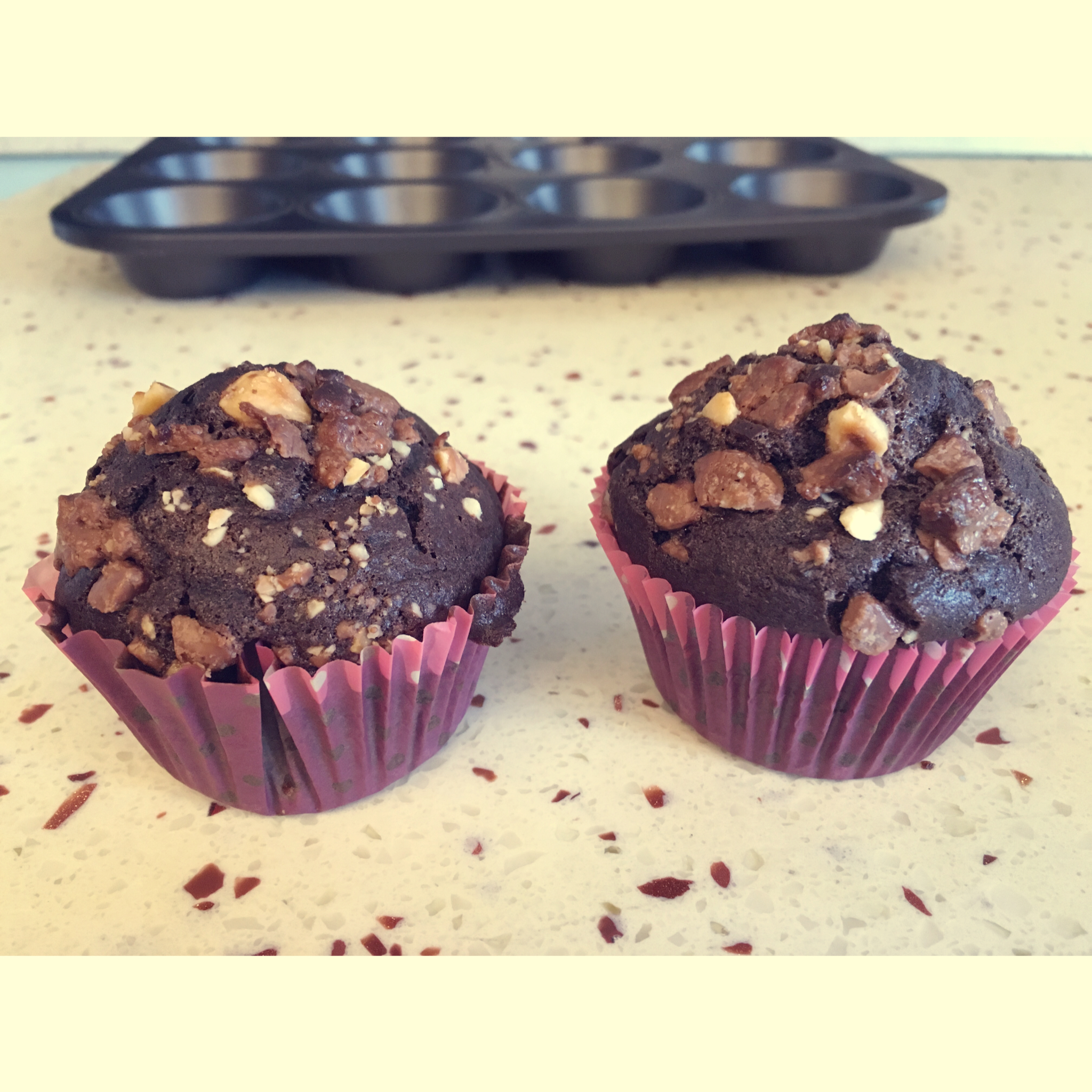 maldives水清沙白做的巧克力muffin