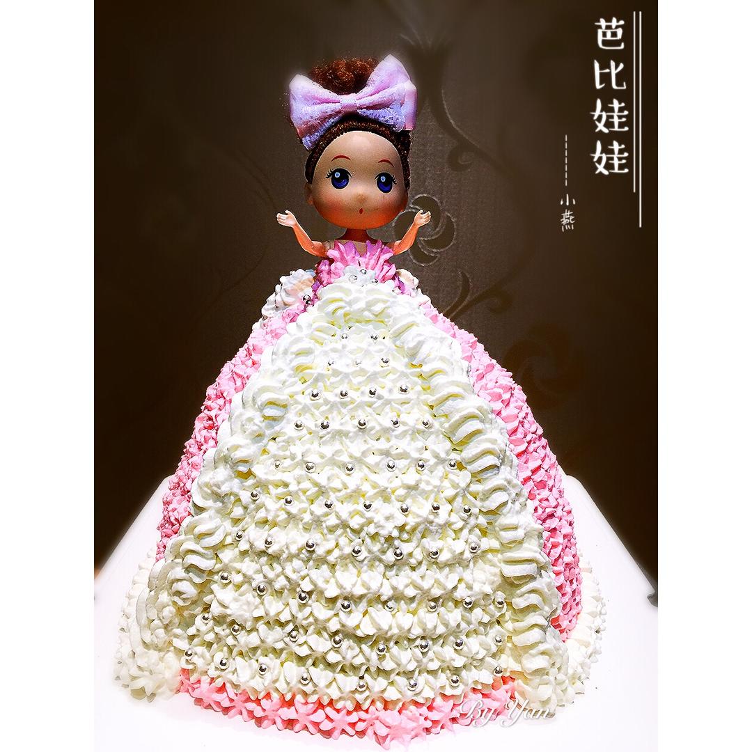 梦幻时尚的芭比蛋糕