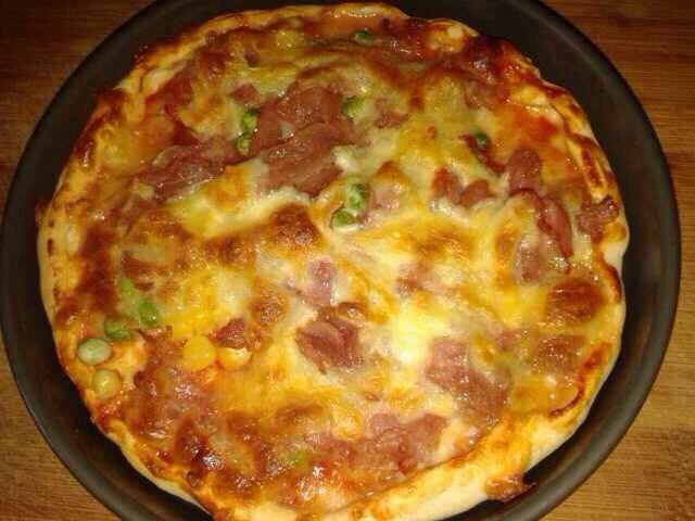 香浓玉米培根披萨