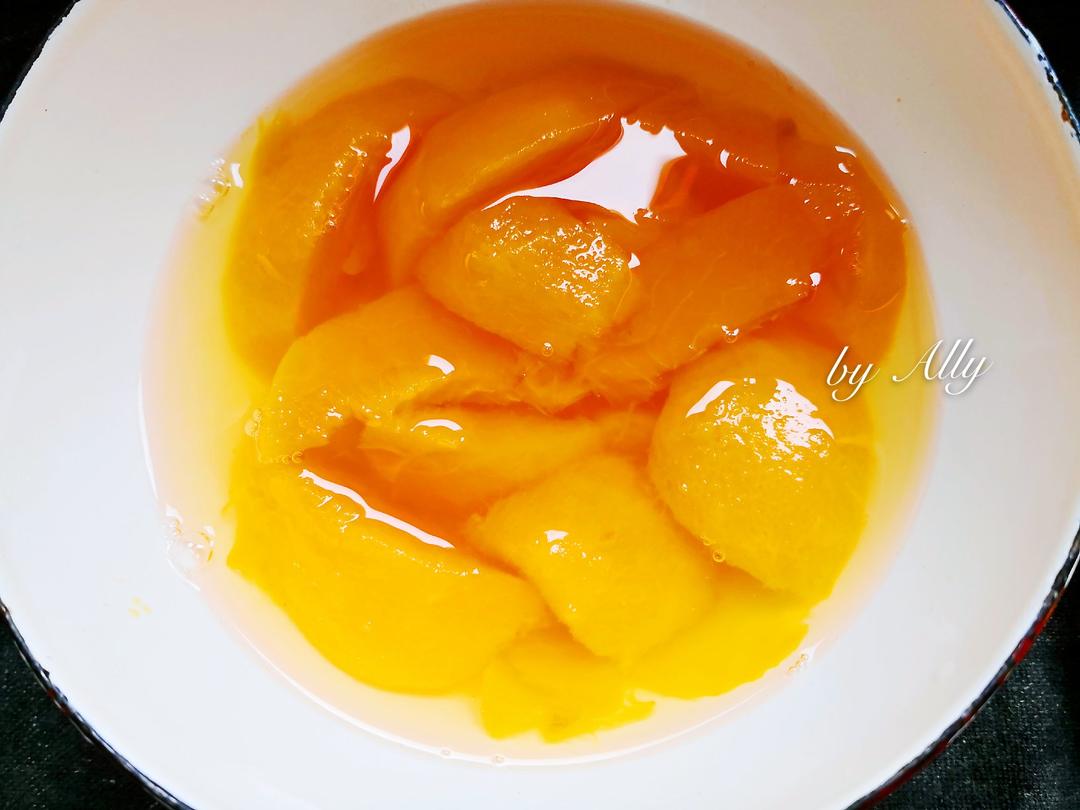 黄桃罐头（只需三种材料）