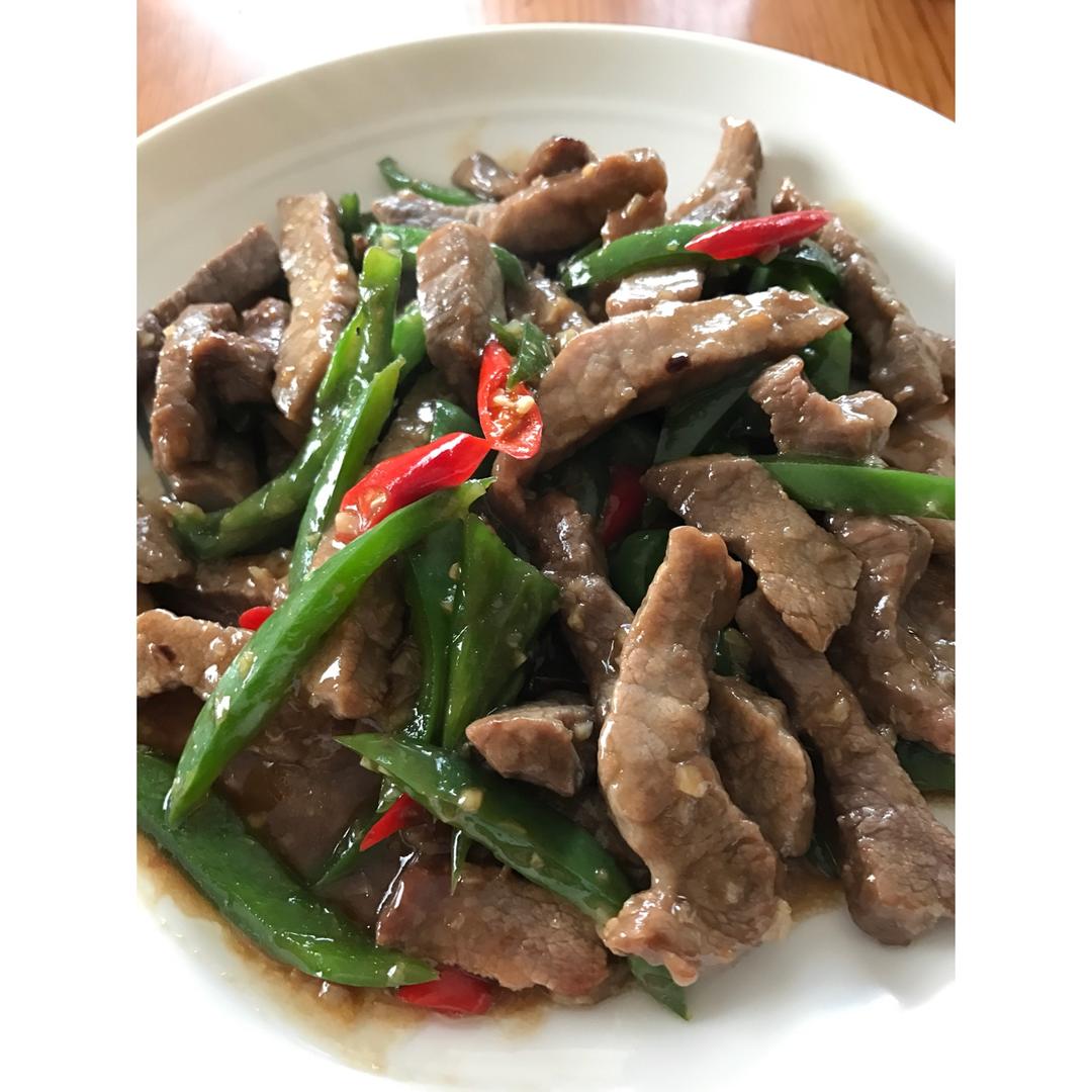 杭椒炒牛柳
