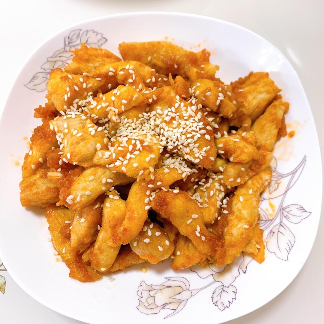 酸甜可口的糖醋里脊(鸡胸肉版)