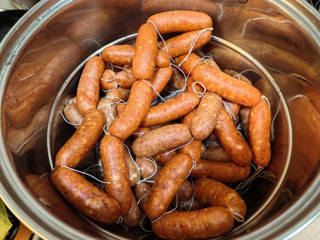 烤肠（自制脆皮肠，黑胡椒口味）