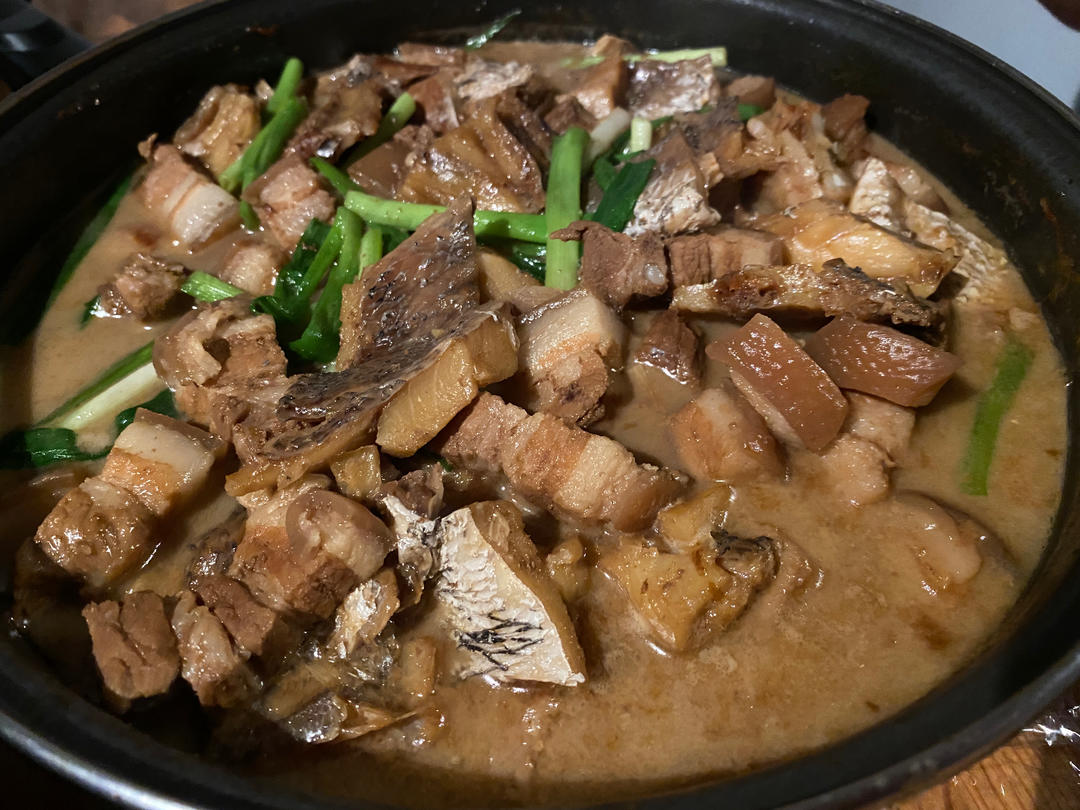 老公牌鳘鱼鲞煮五花肉