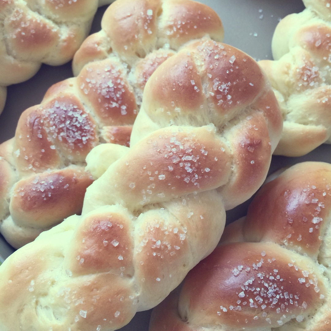 砂糖麻花面包（两股辫子）