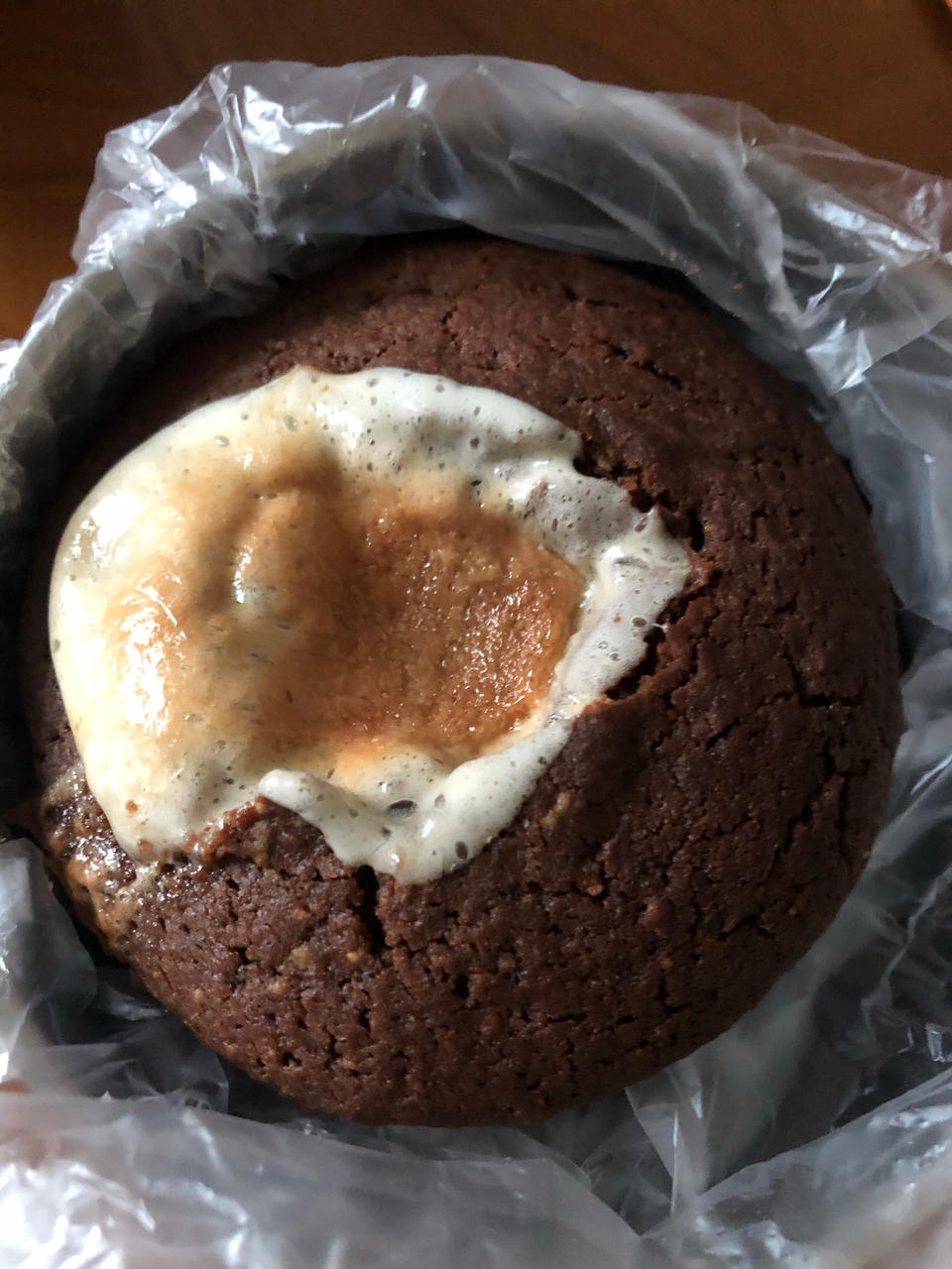 棉花糖流心裂纹拉丝美式软曲奇，韩风大热！ S'more ginger cookies