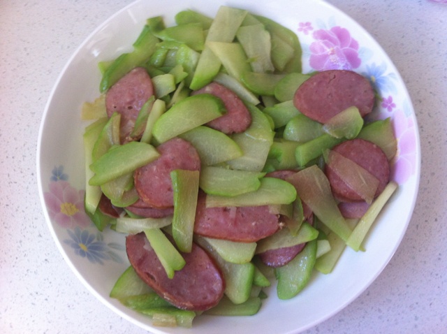 佛手瓜炒肉片