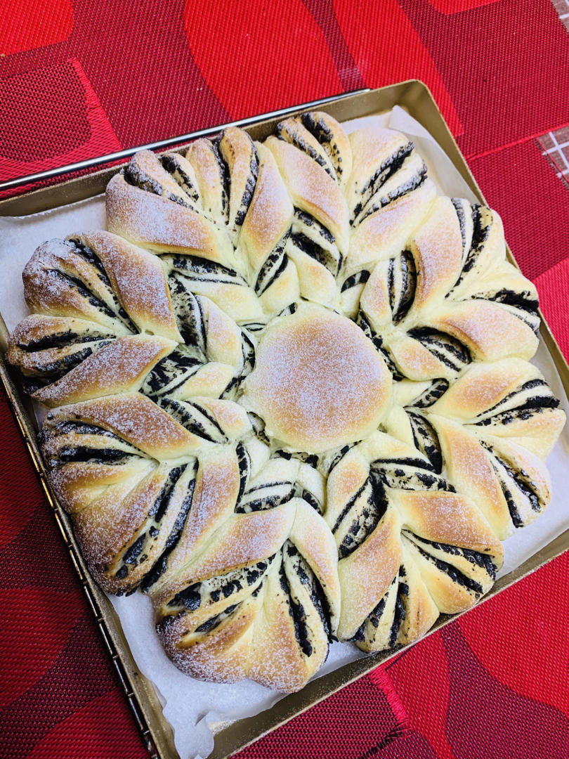 圣诞雪花面包