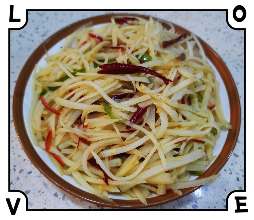 酸辣土豆丝的家常做法 超级下饭