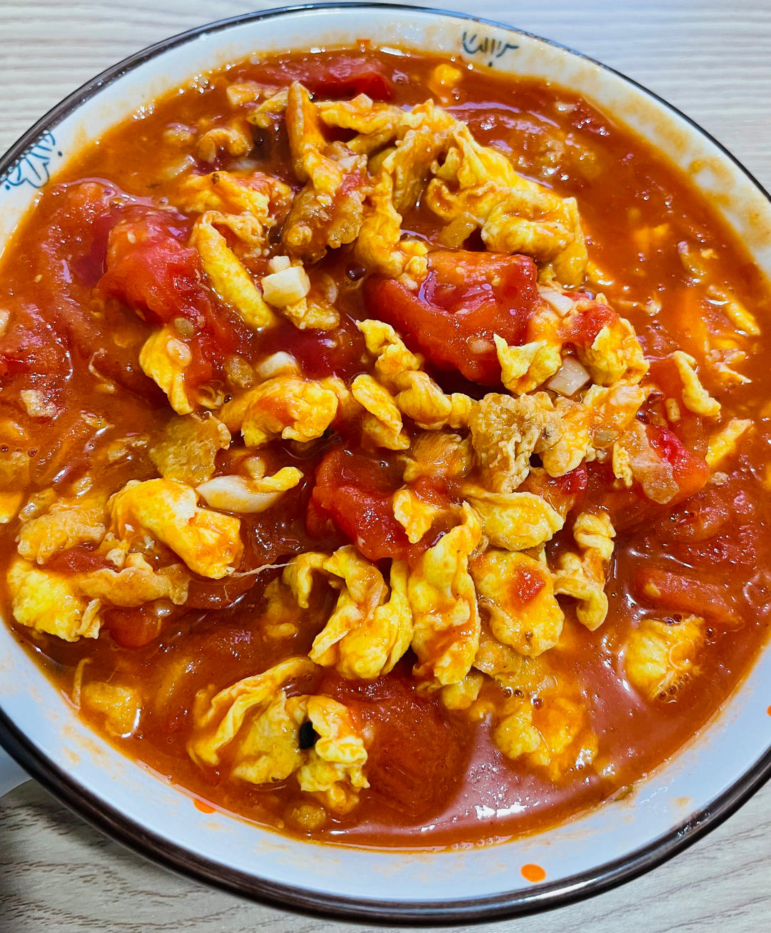 番茄炒鸡蛋（超浓的番茄味）