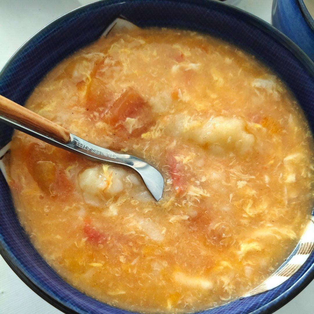 西红柿鸡蛋疙瘩汤