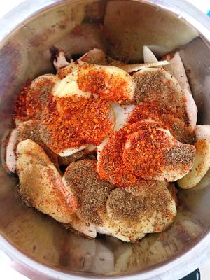 烤土豆片、杏鲍菇的做法 步骤3