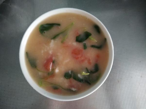 小白菜西红柿蛋花疙瘩汤