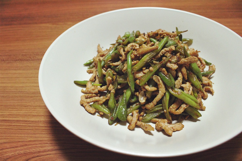 四季豆炒肉丝