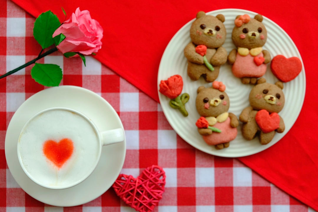 原创小熊告白饼干